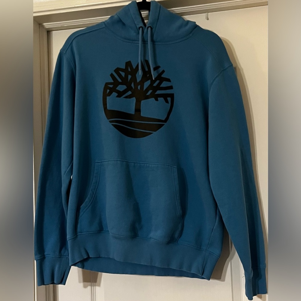 Timberland Men’s Med Aqua Blue Pullover Hoodie